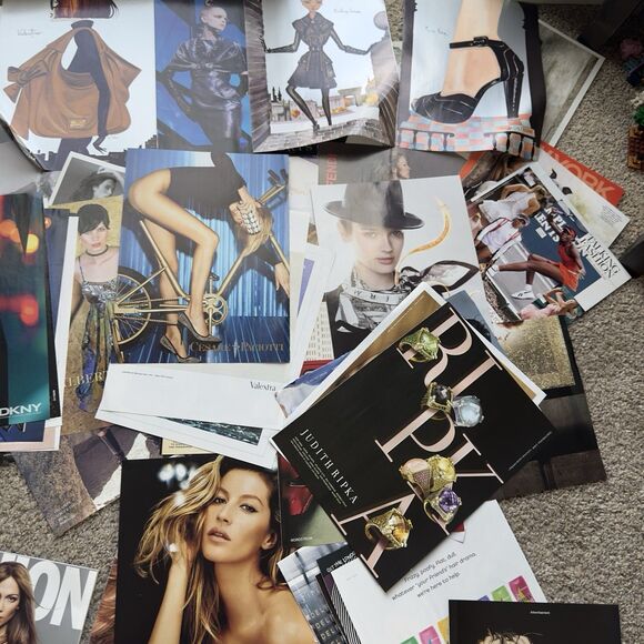 Mixed Media Vintage Magazine Print Ads Poster Wall Art Sexy Models Designer LOT - Picture 10 of 16